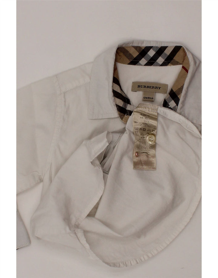 Πουκάμισο BURBERRY Baby Boys 9-12 Months Λευκό βαμβακερό