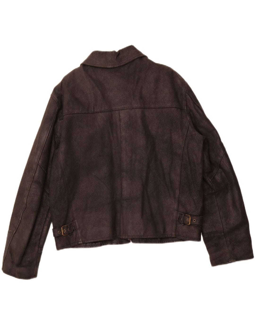 Vintage Γυναικείο Δερμάτινο Μπουφάν UK 16 Large Μαύρο Δερμάτινο