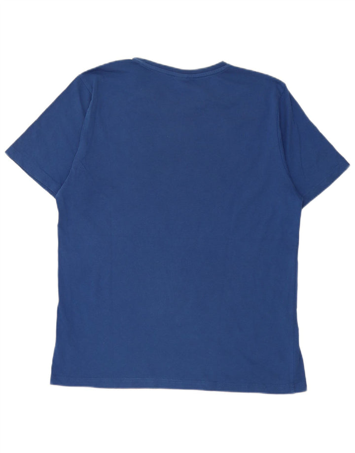 Ανδρικό γραφικό T-Shirt North Sails Top από μεσαίο μπλε βαμβακερό
