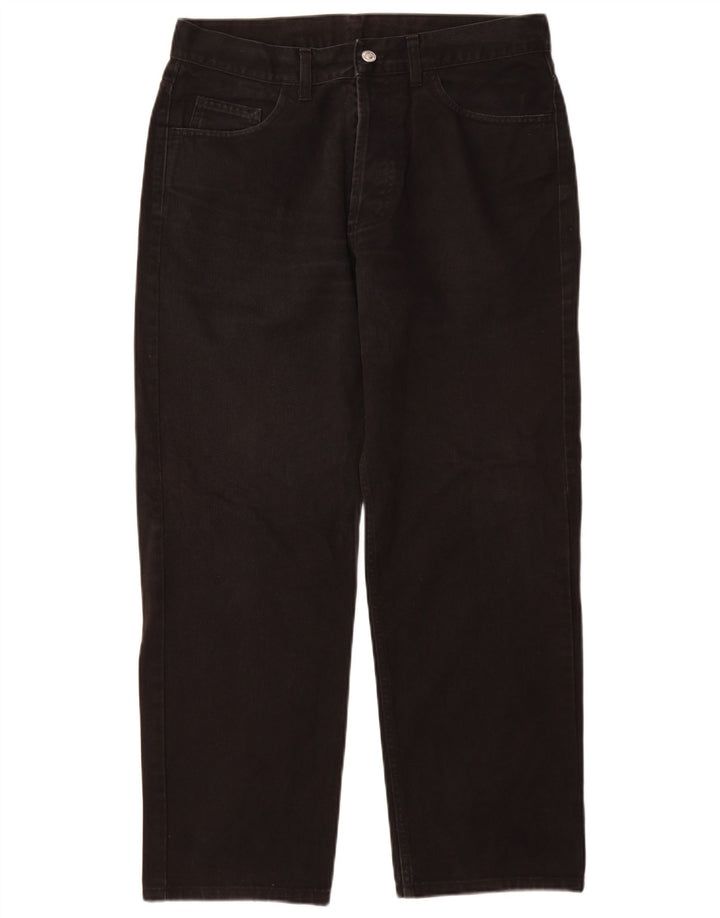 Ανδρικό τζιν ίσιο BENETTON W34 L29 Μαύρο βαμβακερό