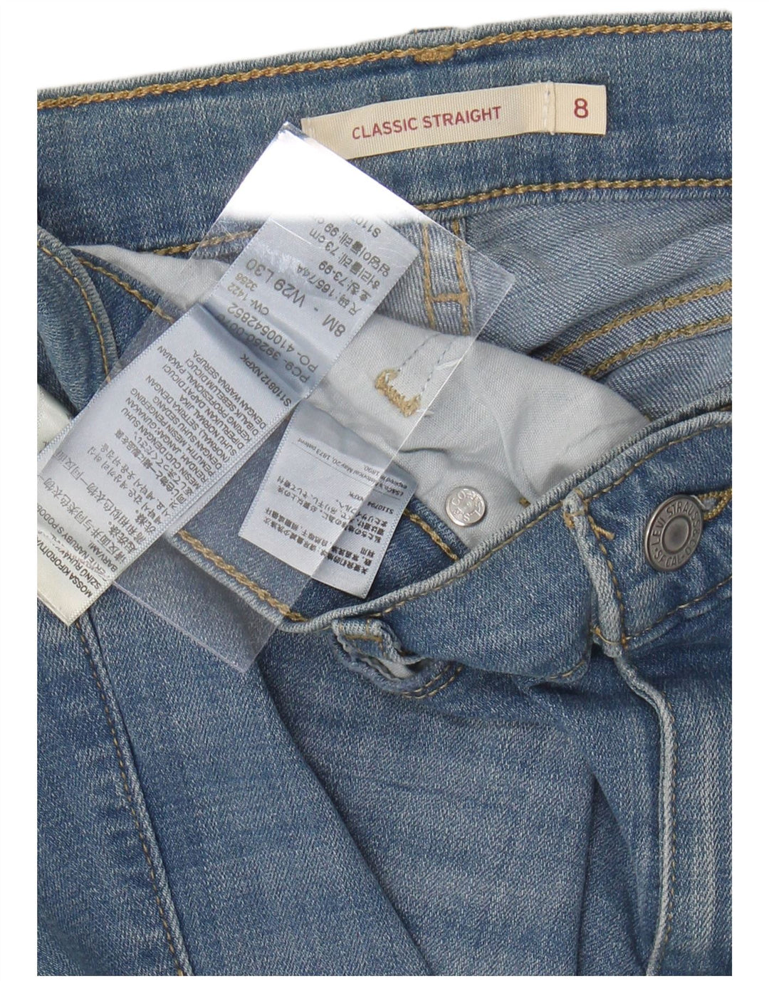 Γυναικείο τζιν LEVI'S Classic Straight US 8 Medium W29 L30 Μπλε βαμβακερό