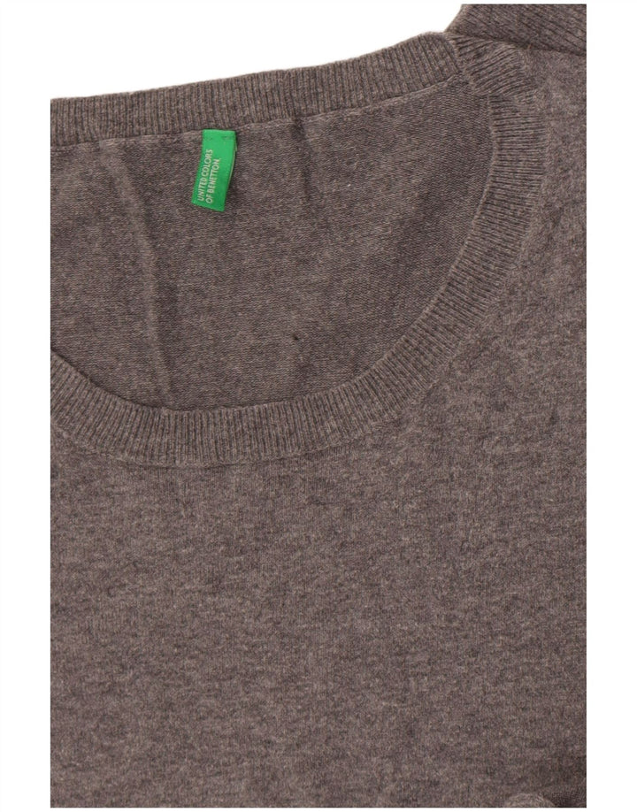 Ανδρικό πουλόβερ Benetton Crew Neck Jumper Medium Grey