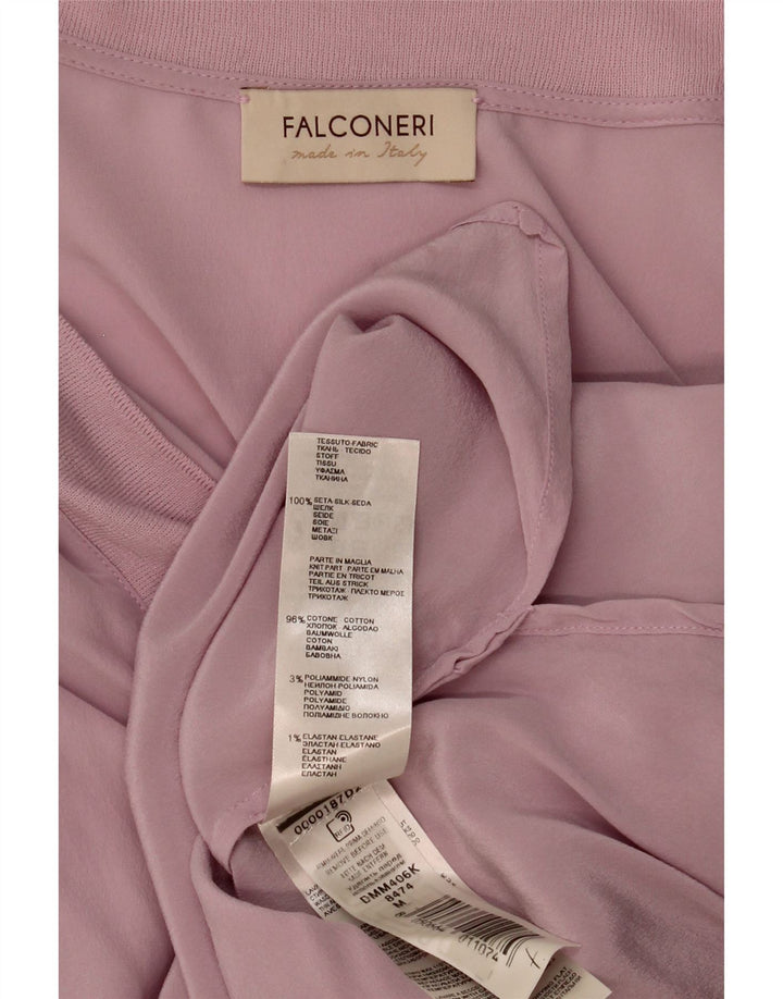 FALCONERI Γυναικεία Μπλούζα Τοπ UK 14 Medium Pink Silk