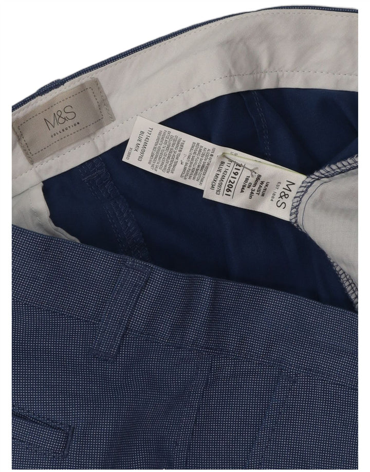 Ανδρικό σορτς Chino Marks & Spencer W34 μεγάλο μπλε βαμβακερό