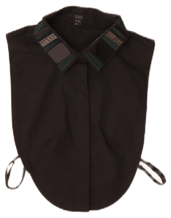 Cos Womens Detachable Collar Fake Shirt XS Black Cotton
