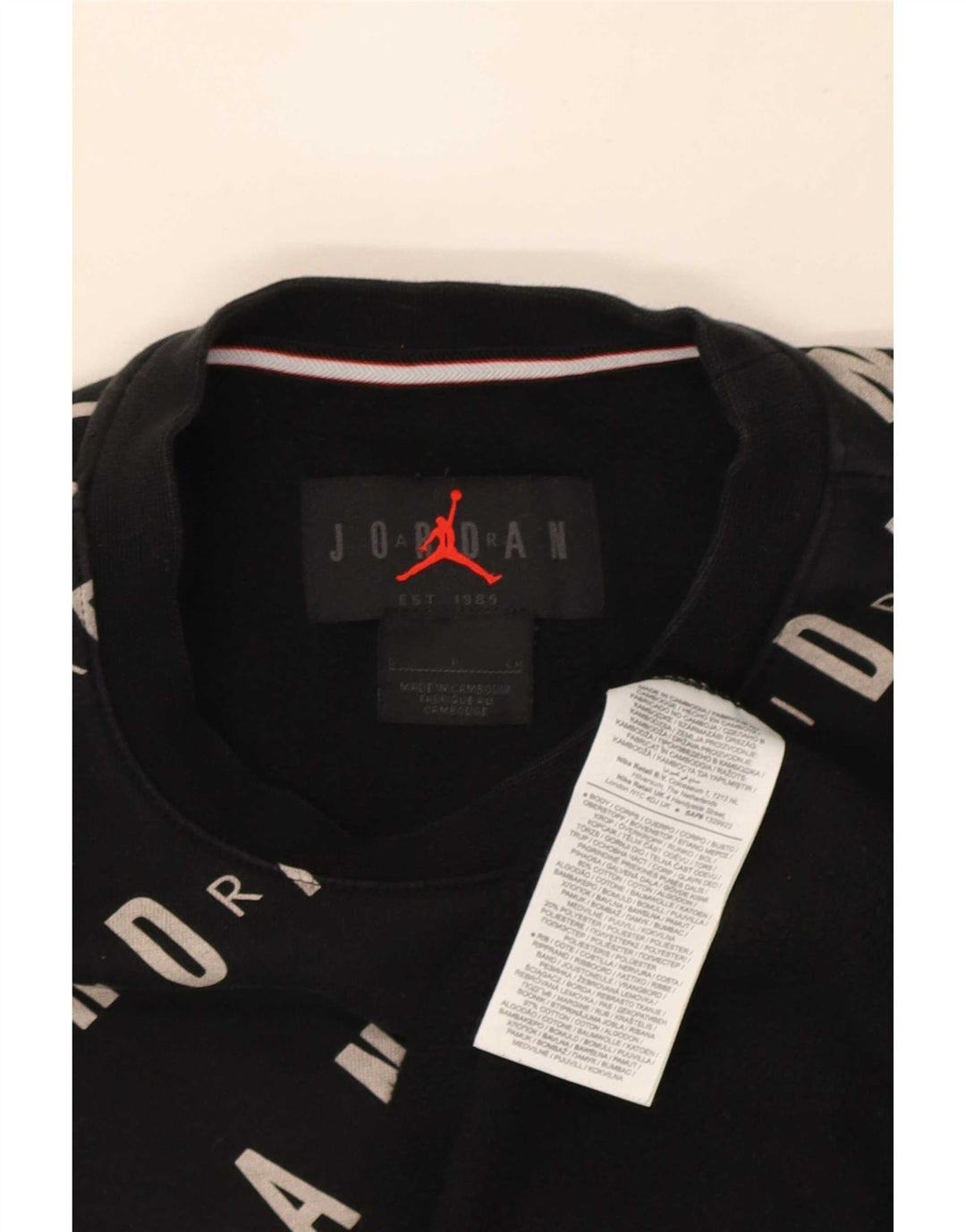 Ανδρικό γραφικό φούτερ Jordan Jumper Μικρό μαύρο βαμβακερό