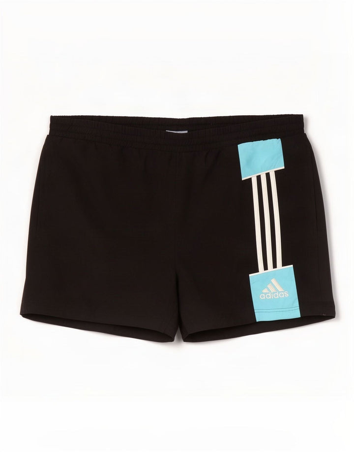Ανδρικό αθλητικό σορτς Adidas, μεσαίο μαύρο χρώμα, πολυεστέρας