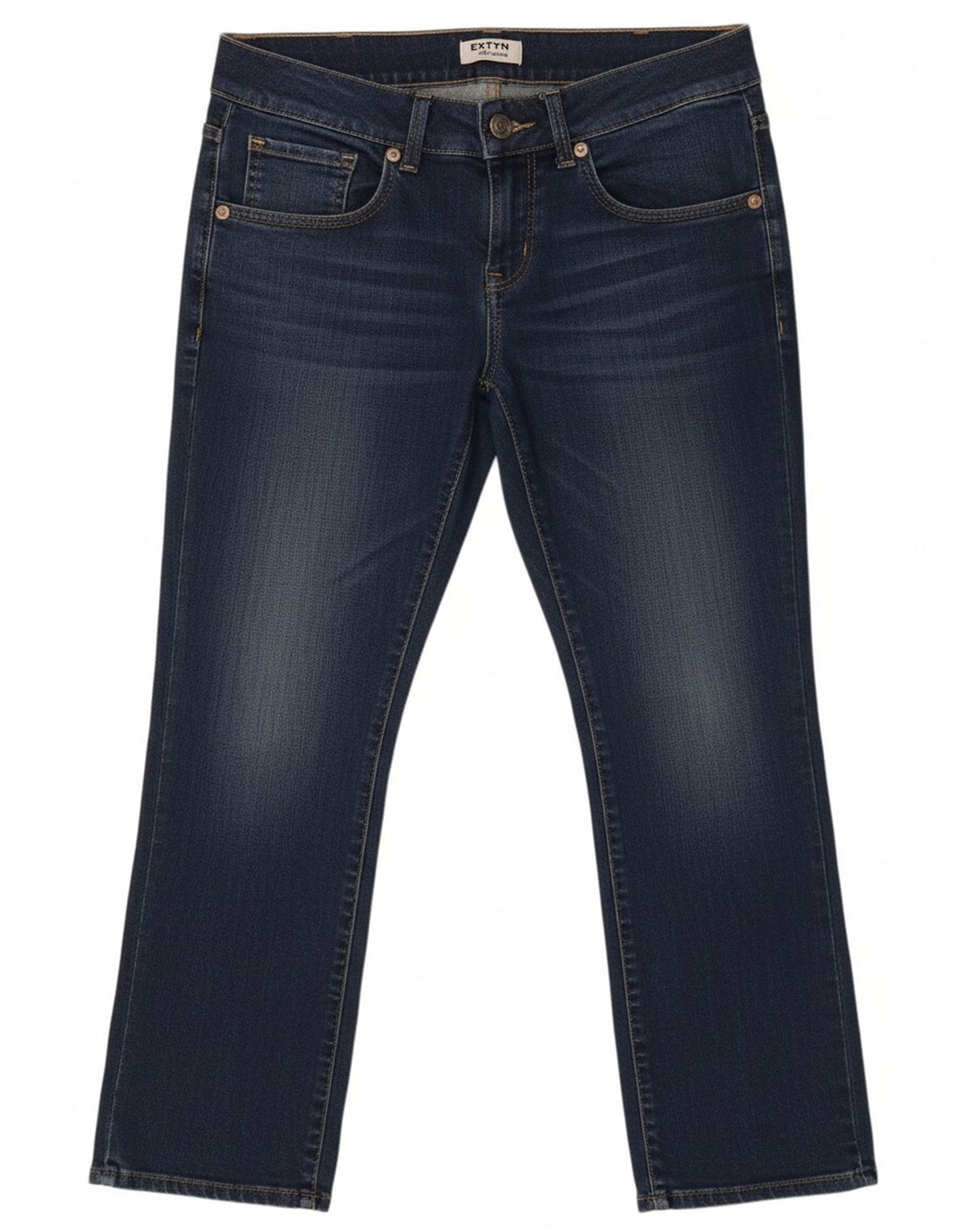 EXTYN Womens Slim Jeans IT 44 Medium W34 L27 Navy Blue Cotton