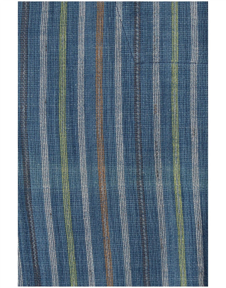 Ανδρικό πουλόβερ με κοντό μανίκι VINTAGE με ριγέ μεσαίο μπλε ριγέ