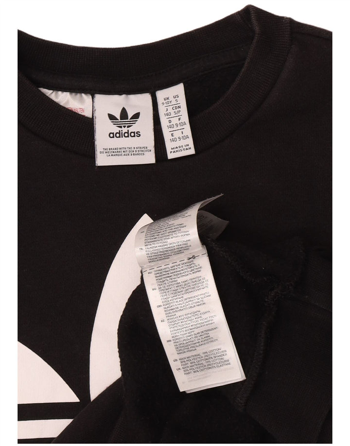 Γραφικό Φούτερ Adidas Boys Jumper 9-10 ετών Μαύρο βαμβακερό