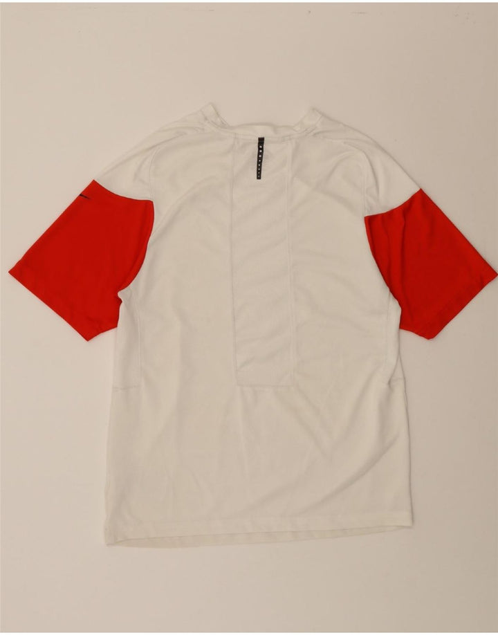 NIKE Mens T-Shirt Top UK 39/41 Medium White Colourblock Polyester Vintage Nike and Second-Hand Nike from Messina Hembry 