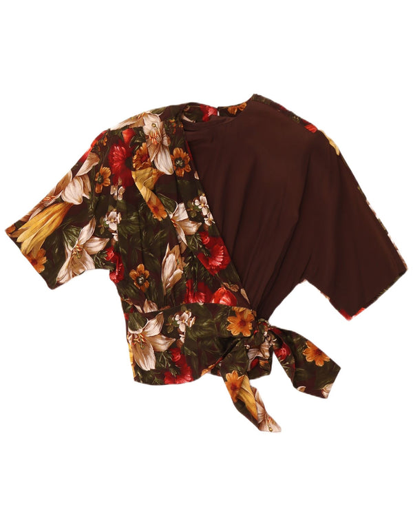 Punto e Virgola Γυναικεία Μπλούζα Top IT 44 Μεσαίο Καφέ Floral Acetate