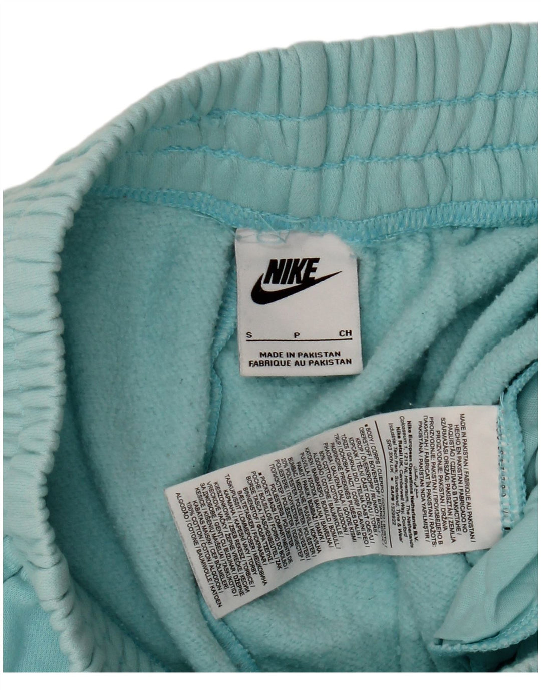 Γυναικεία αθλητική φόρμα NIKE Παντελόνι Joggers UK 10 Small Turquoise Cotton