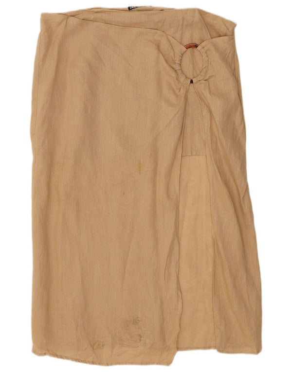 Zara Γυναικεία Φούστα Sarong 2XL W34 Μπεζ