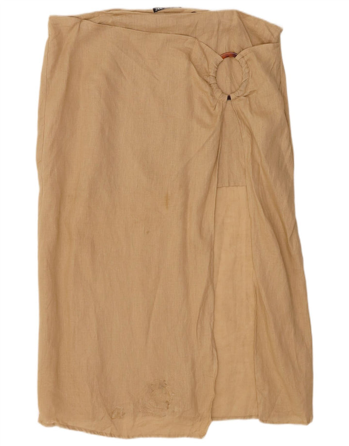Zara Γυναικεία Φούστα Sarong 2XL W34 Μπεζ
