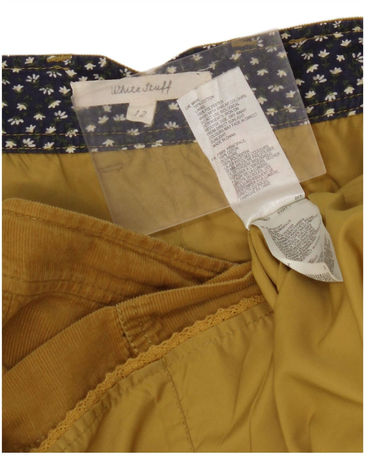 WHITE STUFF Γυναικεία μίνι κοτλέ φούστα UK 12 Medium W32 Κίτρινο βαμβακερό