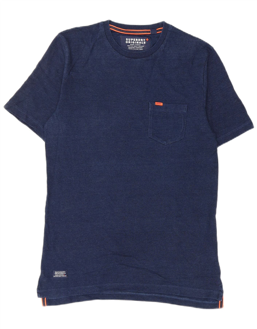 Superdry Ανδρικό T-Shirt Top Μικρό Navy Blue από βαμβάκι