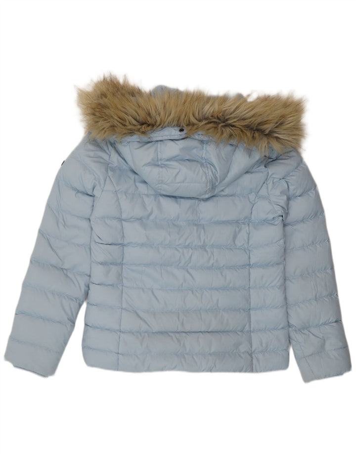 Tommy Hilfiger Γυναικείο μπουφάν με κουκούλα UK 14 Medium Blue Polyester