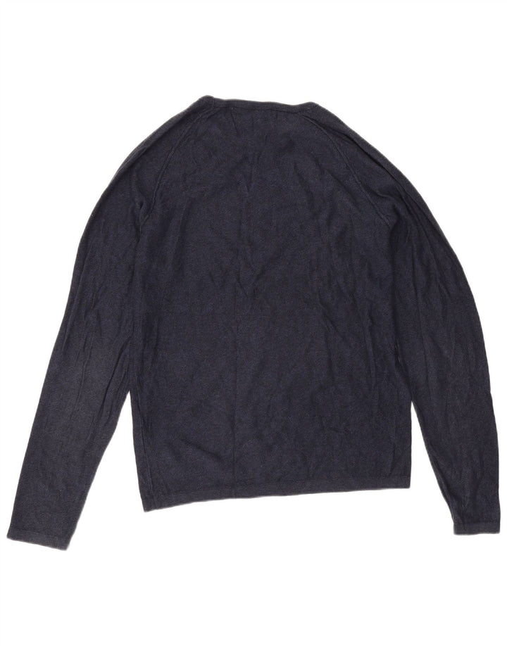 Ανδρικό μπλουζάκι Jack & Jones, μακρυμάνικο, βαμβακερό μπλε ναυτικό