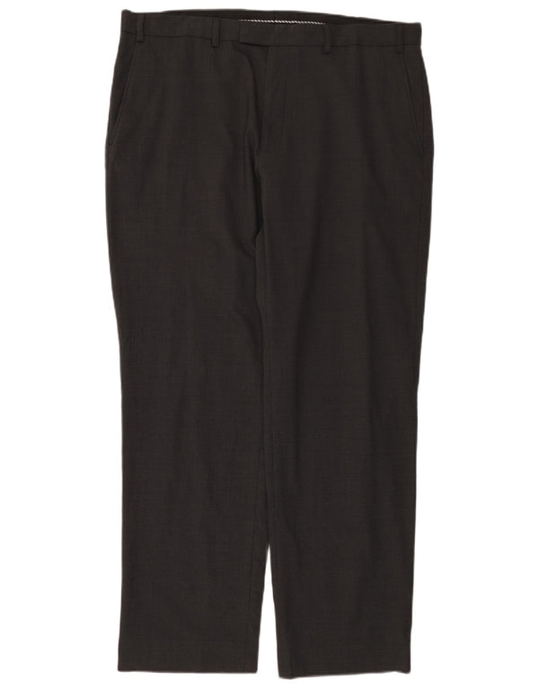 Ανδρικό ίσιο παντελόνι Marks & Spencer W38 L31 Γκρι μαλλί