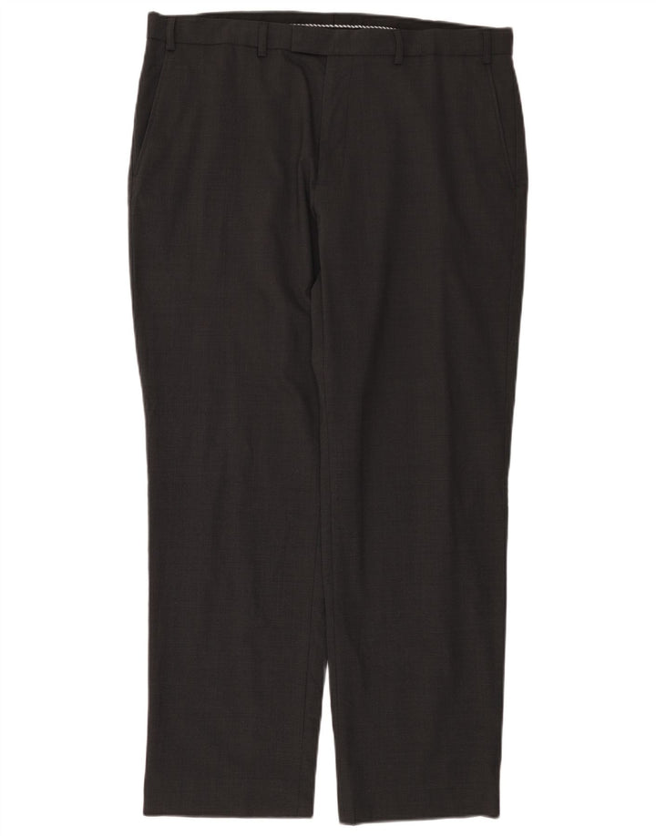 Ανδρικό ίσιο παντελόνι Marks & Spencer W38 L31 Γκρι μαλλί