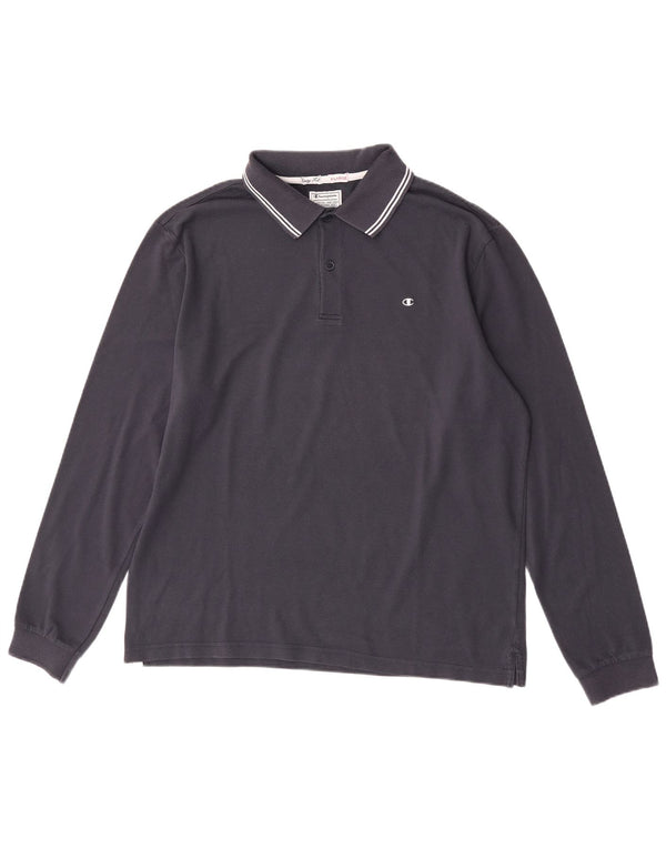 Ανδρικό Champion Easy Fit μακρυμάνικο μπλουζάκι πόλο XL Navy Blue