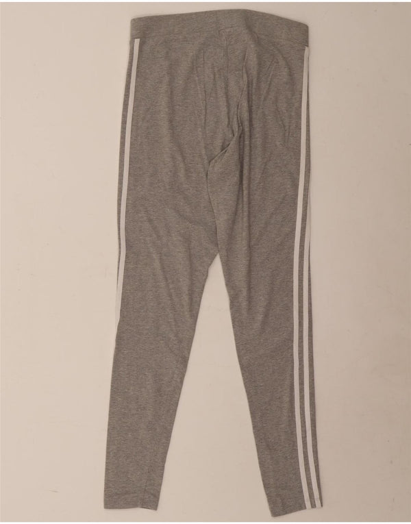 Γυναικείο κολάν Adidas UK 14 Βαμβακερό μεσαίο γκρι