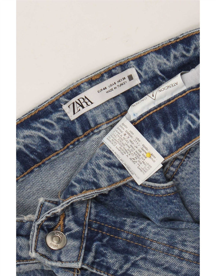 Zara Γυναικείο Straight Jeans EU 40 Medium W30 L28 Blue Cotton