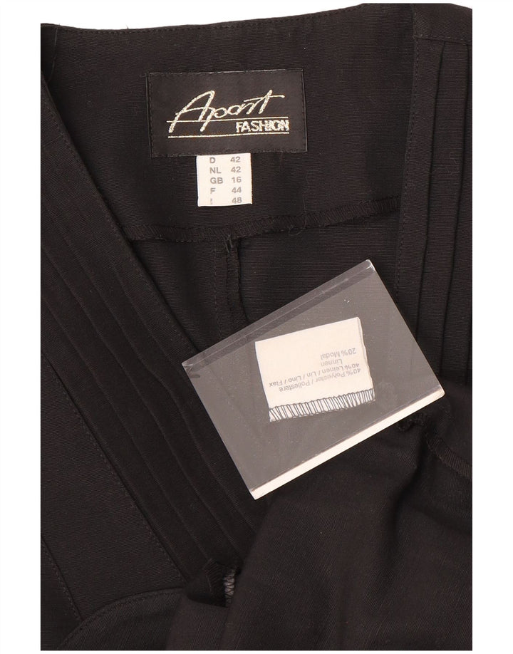 APART Γυναικείο αμάνικο σακάκι με 4 κουμπιά UK 16 μεγάλο μαύρο πολυεστέρα