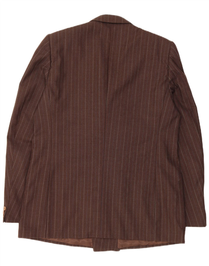 Vintage Ανδρικό διπλό μπουφάν Blazer IT 54 2XL Καφέ ριγέ