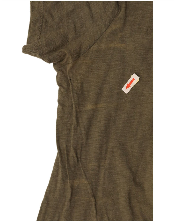 BENETTON Γυναικείο T-Shirt Top UK 16 Large Khaki