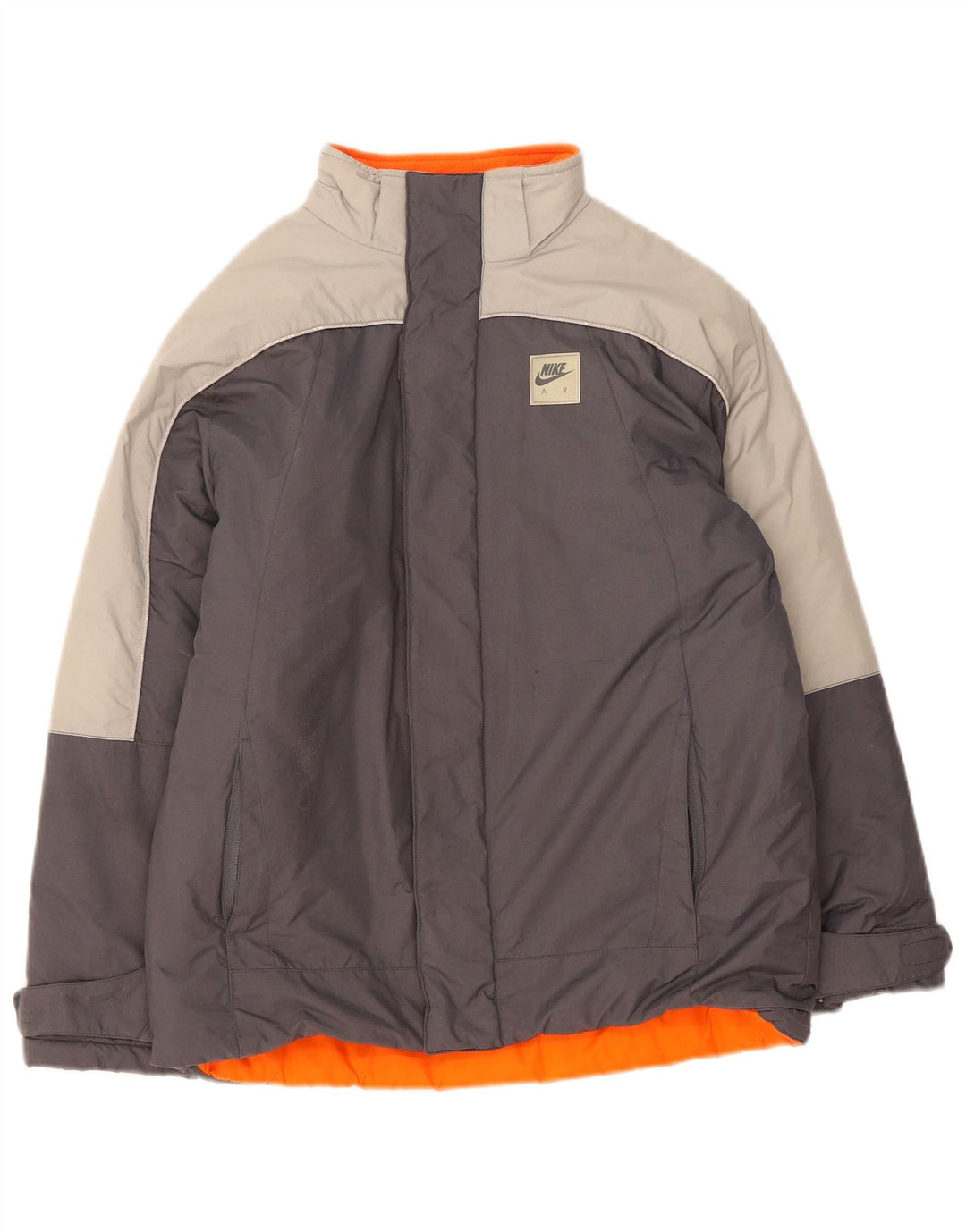 NIKE Boys Padded Jacket 12-13 Years Large Grey Colourblock Nylon