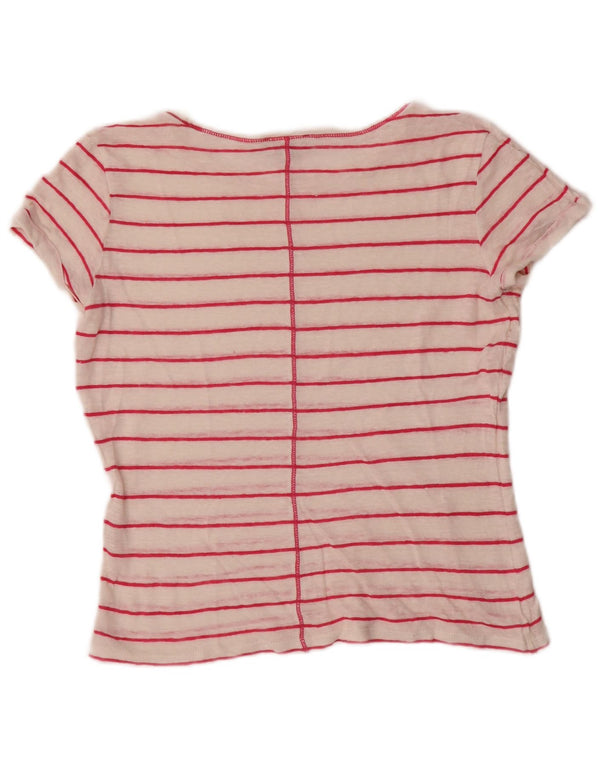 Massimo Dutti Γυναικείο T-Shirt Top UK 6 XS Λευκό ριγέ
