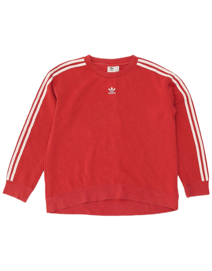 Γυναικεία φούτερ ADIDAS Oversized Jumper UK 8 Small Red Cotton