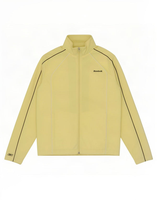 Γυναικεία αθλητική φόρμα Reebok Top Jacket UK 10 Small Yellow Cotton