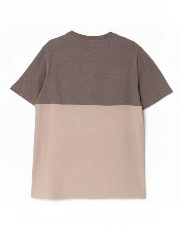 Ανδρικό γραφικό T-Shirt Fila Top Large Grey Colourblock Βαμβακερό