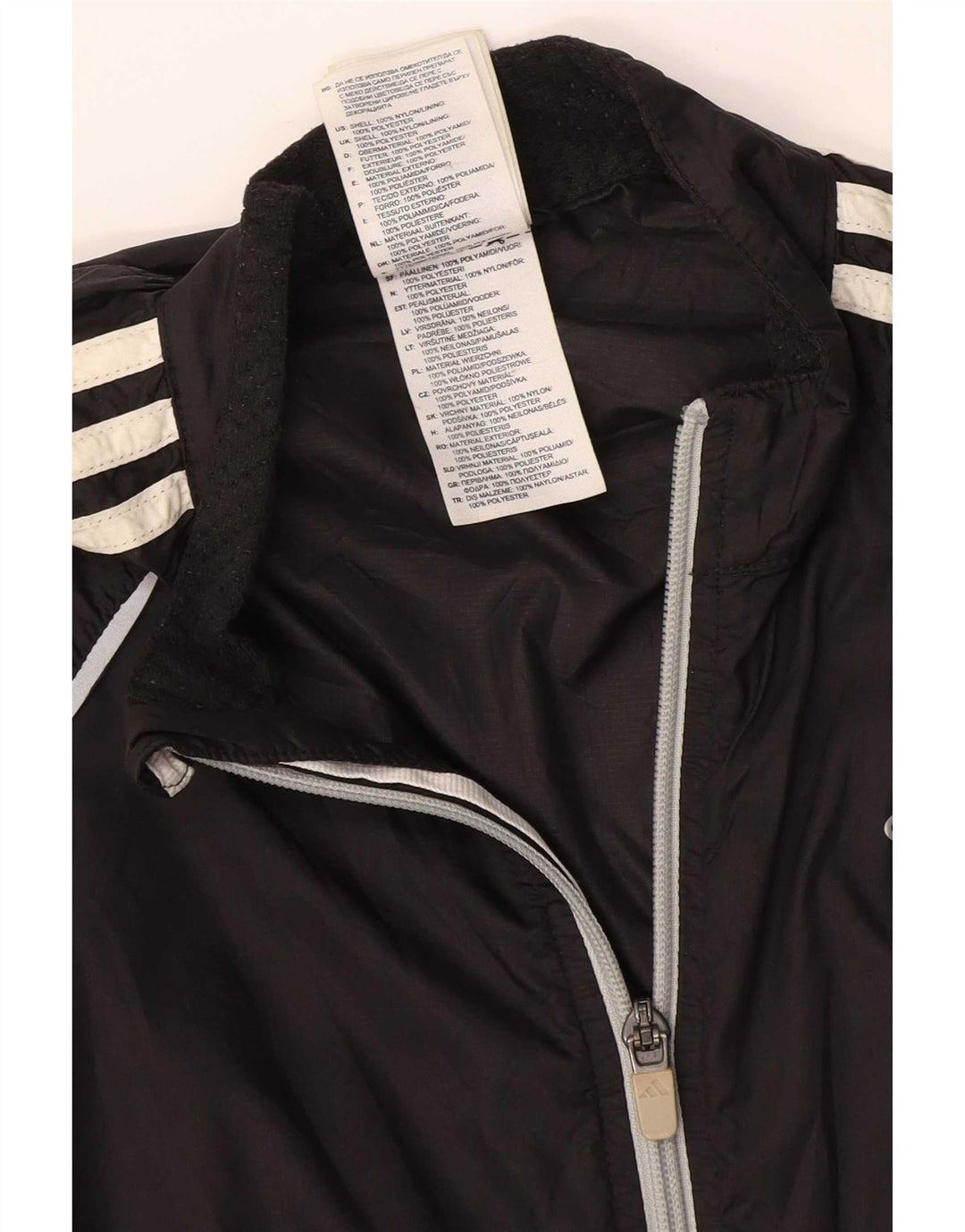 Γυναικεία αθλητική φόρμα Adidas Top Jacket UK 10 Small Black Nylon