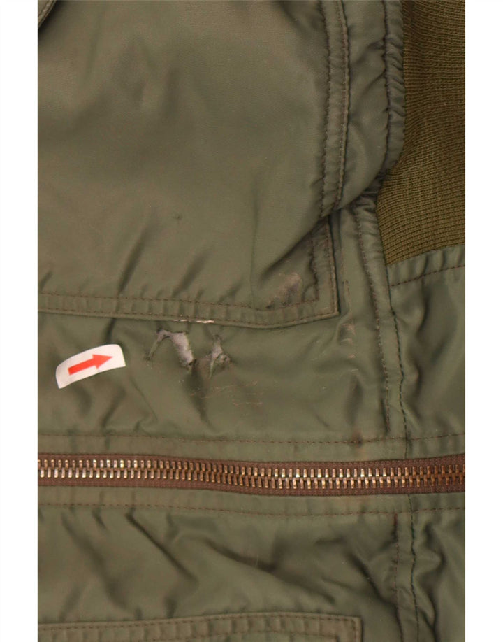 Carrera Ανδρικό μπουφάν UK 40 Large Khaki Colourblock Polyamide