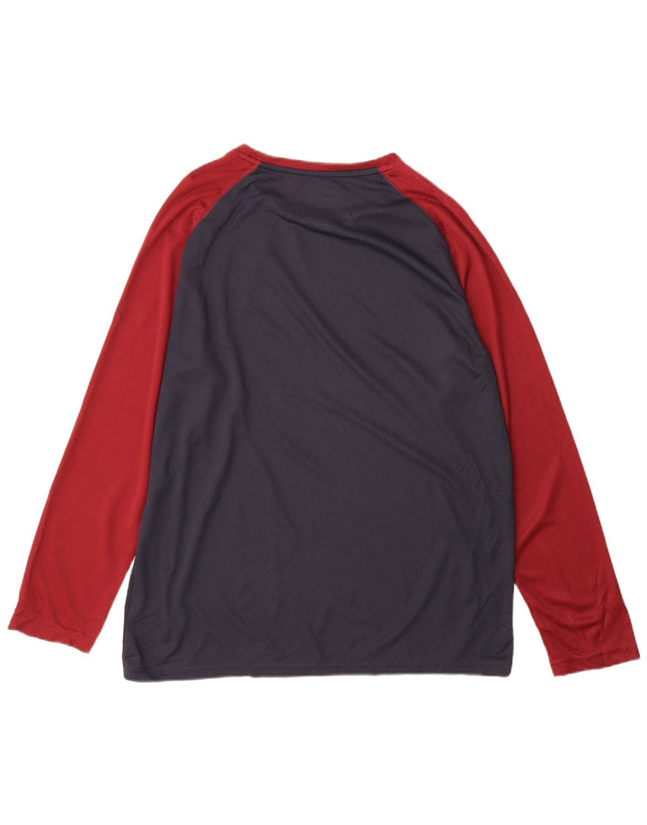 Ανδρικό μπλουζάκι Mountain Warehouse μακρυμάνικο XL Navy Blue Colorblock Πολυεστέρας