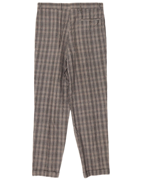 Vintage γυναικείο ψηλόμεσο παντελόνι IT 46 Large W30 L30 Grey Check