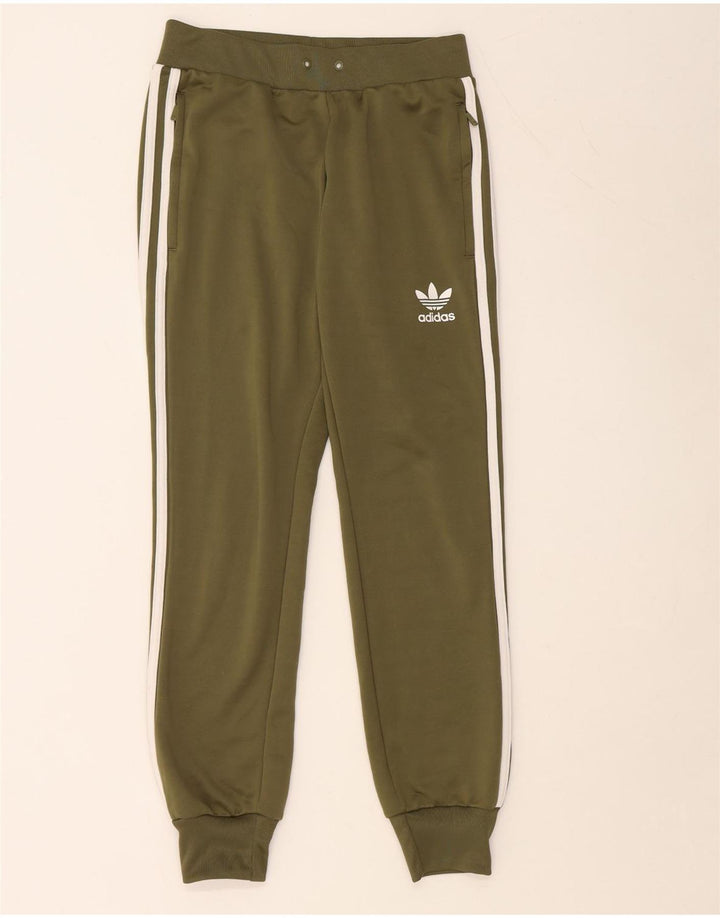 Γυναικεία αθλητική φόρμα ADIDAS Παντελόνι Joggers UK 10 Small Khaki Polyester