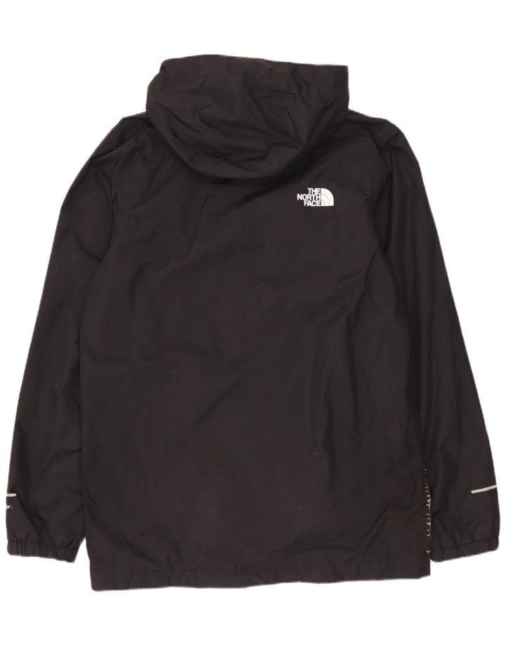The North Face Boys Hooded Rain Jacket 14-15 Years XL Black Nylon