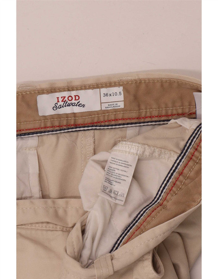 Ανδρικό σορτς Chino Izod W36 μεγάλο μπεζ βαμβακερό