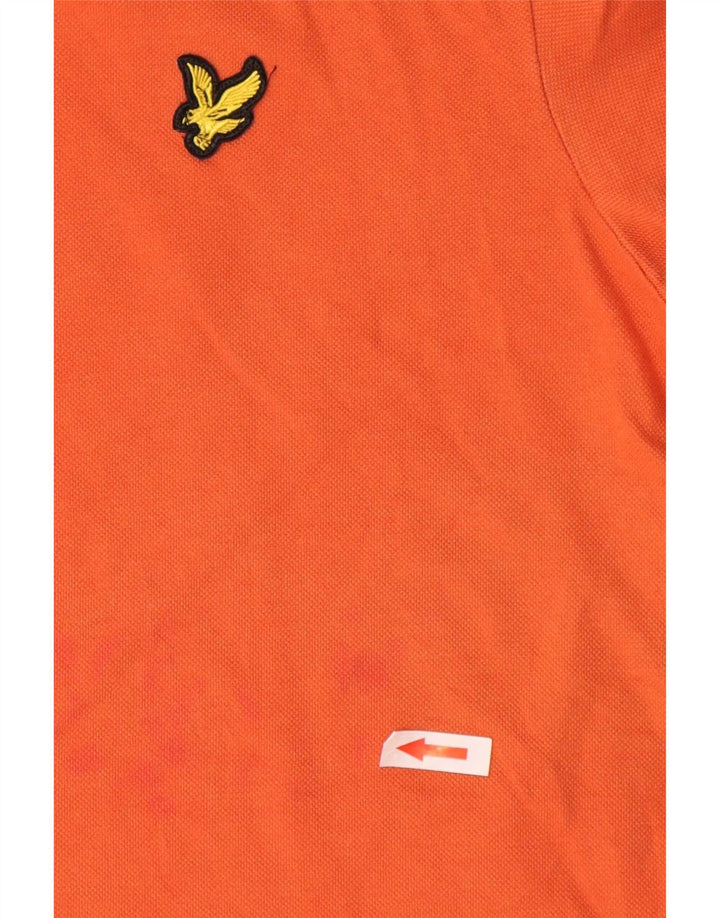 Ανδρικό πουκάμισο πόλο Lyle & Scott, μικρό πορτοκαλί βαμβακερό