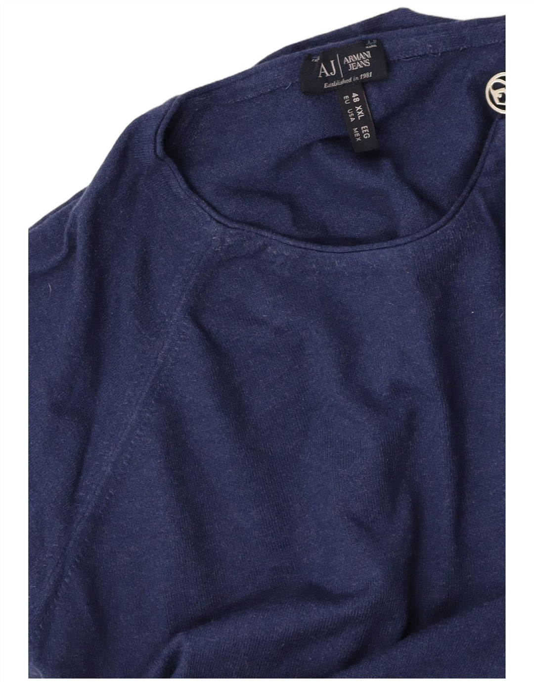 ARMANI Γυναικείο πουλόβερ με φερμουάρ EU 48 2XL Navy Blue