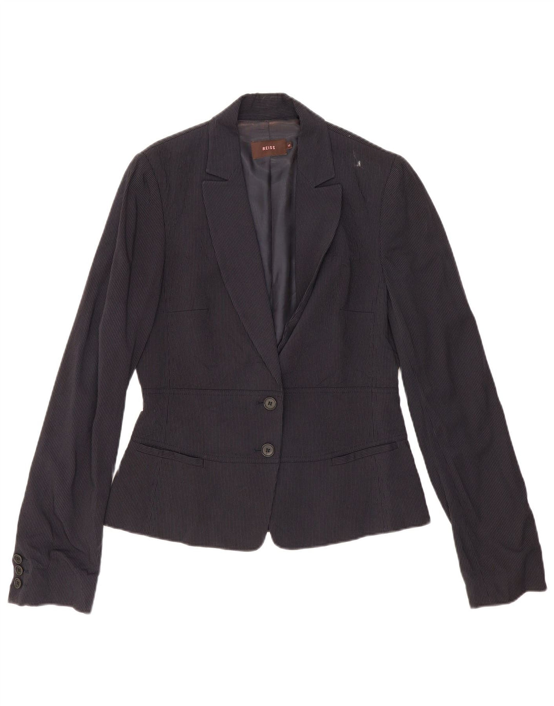 Reiss Γυναικείο σακάκι με 2 κουμπιά UK 12 Medium Navy Blue Pinstripe