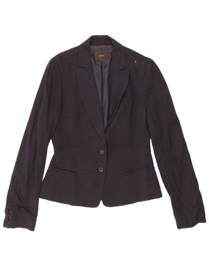 Reiss Γυναικείο σακάκι με 2 κουμπιά UK 12 Medium Navy Blue Pinstripe