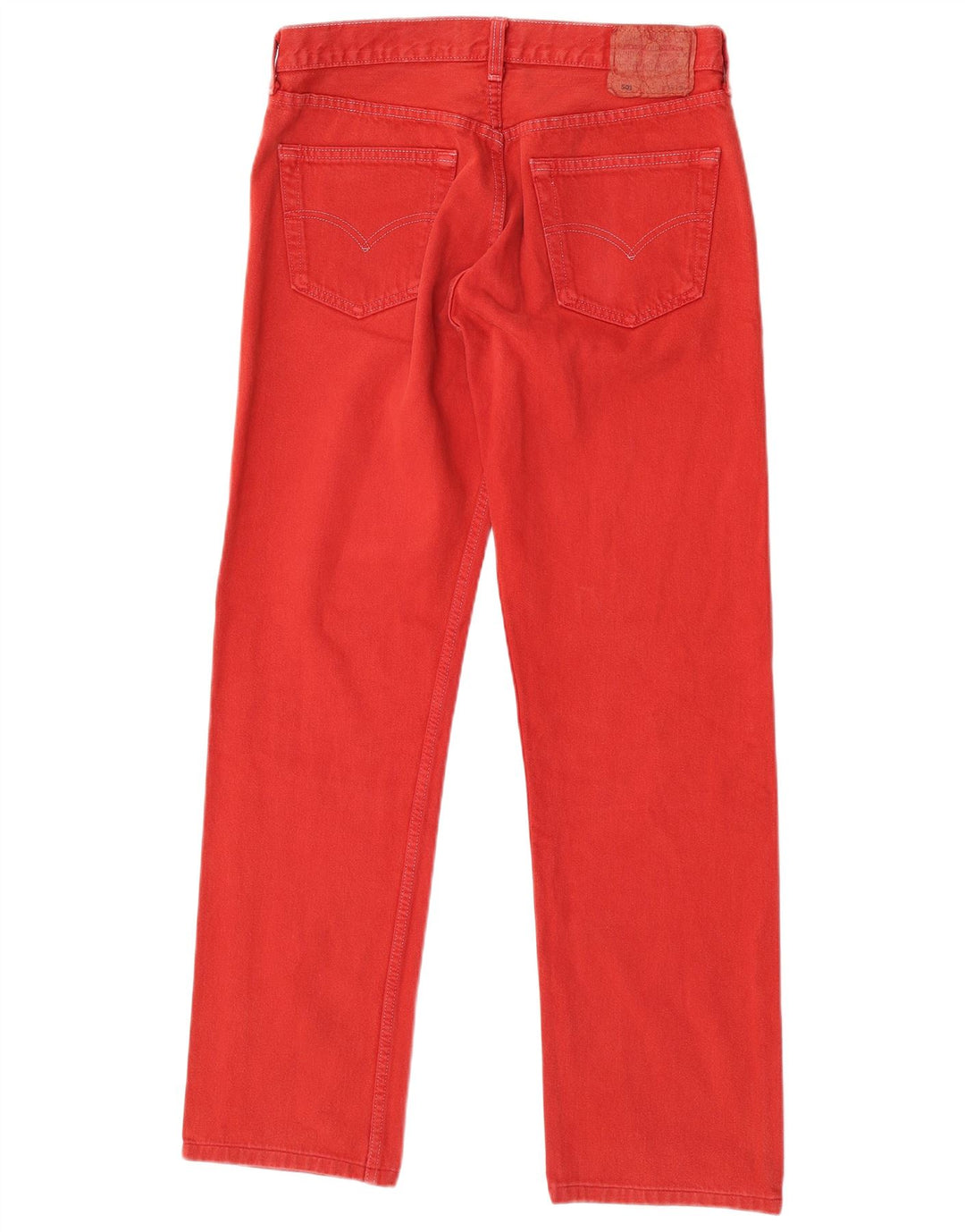 Levi's Mens 501 Straight Jeans W34 L32 Red Cotton