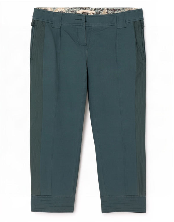Roberto Cavalli Γυναικείο Cropped Παντελόνι IT 42 Medium W30 L26 Green