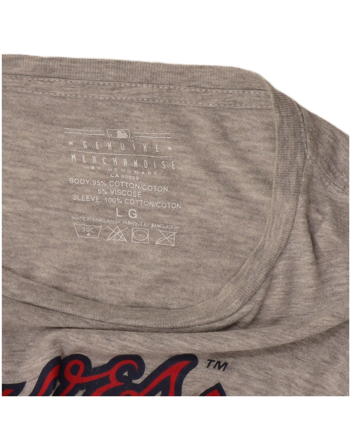 Γνήσιο ανδρικό μπλουζάκι με γραφικά εμπορεύματα Top Large Grey Colourblock Βαμβακερό